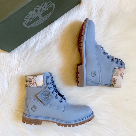 Timberland Premium 6” Waterproof Light Blue Boots - Picture 2 of 8